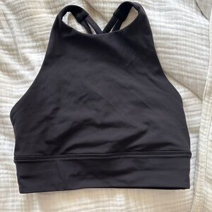 Lululemon Energy Bra - Black High Neck Sports Bra